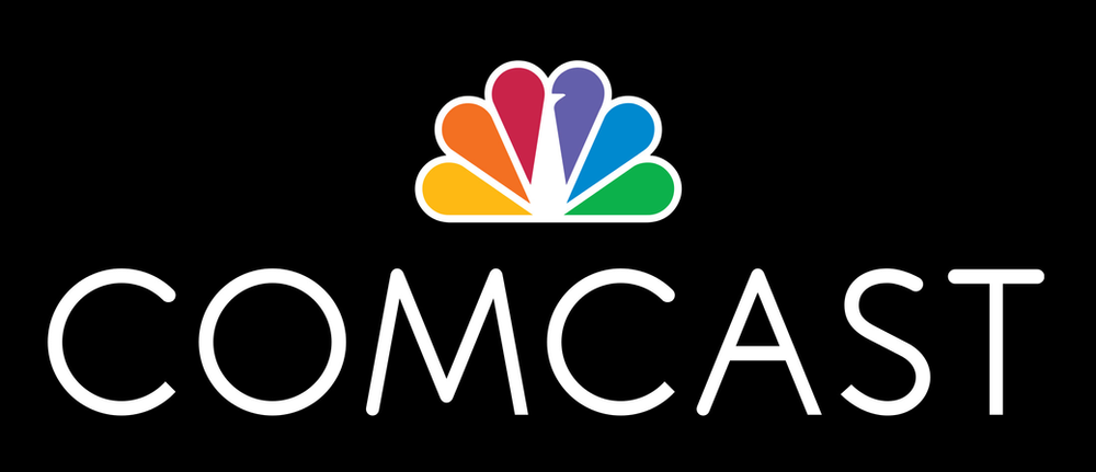 Comcast logo on black background